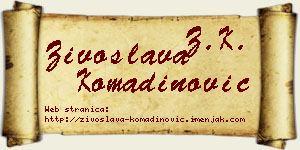 Živoslava Komadinović vizit kartica